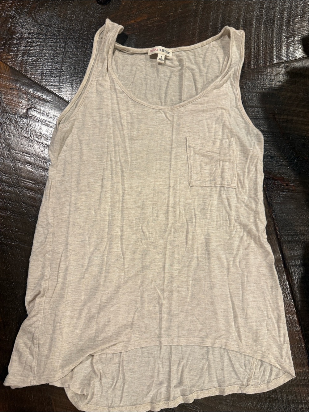 Women’s Light beige Pocket Tank Top